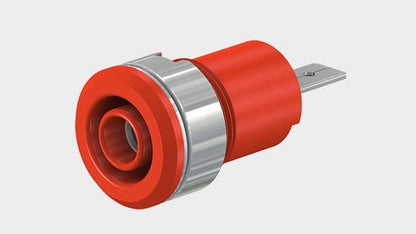 Socket BI-SLB4-F/A 4 mm, red