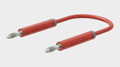 Test lead in PVC 1.0mm 50cm BLACK AK-4N-F10 19A 30V AC/60V DC nickel-plated plug