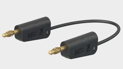 Silicone test lead 2.5mm 25cm BLACK LK-4A-S25 32A 30V AC/60V DC gold-plated connector