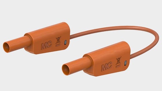 Test lead SLK-4N-F25 100cm ORANGE Silicone 4mm 1000V CATII/600V CATIII 32A